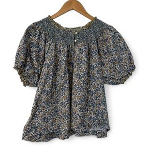 Baybala Willow Blouse in Blue Garden